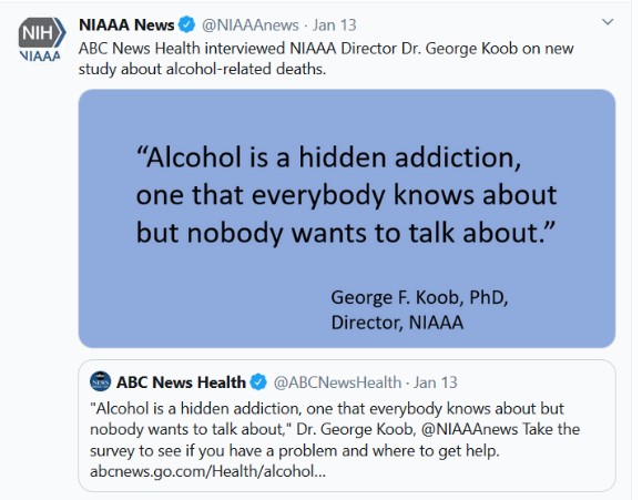 Alcohol is a hidden addiction, one that everybody knows about but nobody wants to talk about"