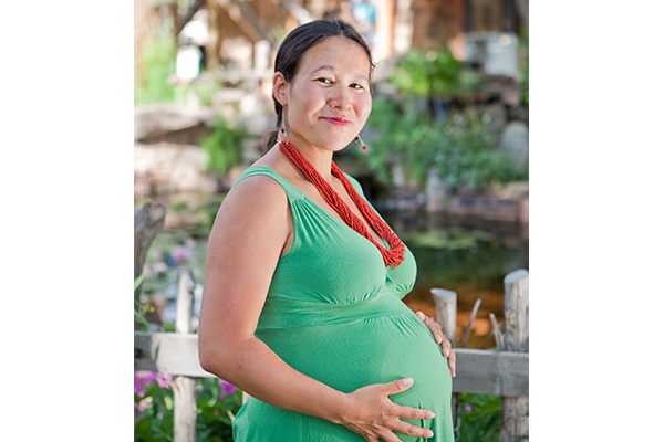 American Indian pregnant woman