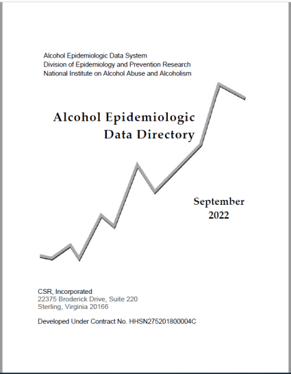2022 Alcohol Epidemiologic Data Directory cover
