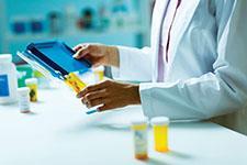 Pharmacist working with medications