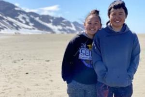 Pictured are two youths who are members of the Yup’ik community in Alaska, which is collaborating with an NIAAA grantee on an alcohol-use prevention program. 
